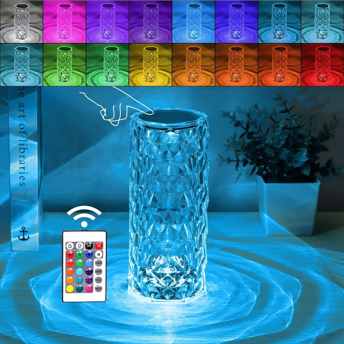 Crystal LED table lamp